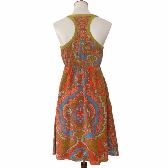 🔥SALE🔥 ANTHROPOLOGIE SILK RACERBACK DRESS SIZE 0 - Picture 2 of 6